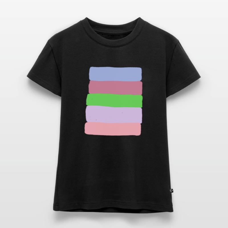 Pastellstreifen-Stack SLIM FIT Frauen Organic T-Shirt