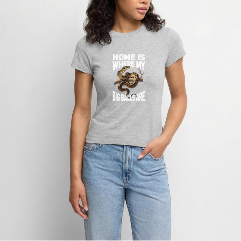 Python roi Serpents Amateurs de terrarium Python T-shirt bio SLIM FIT Femme