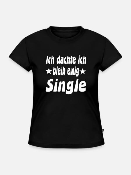 Single - SLIM FIT Frauen Organic T-Shirt - Schwarz
