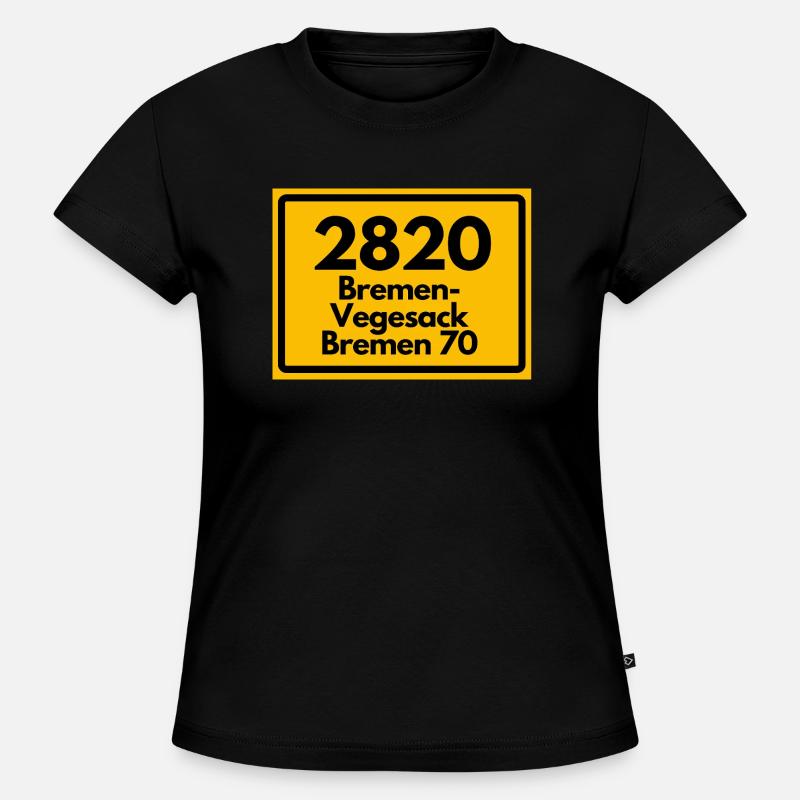 OLD POSTCODE ZIP CODE RETRO 2820 BREMEN VEGESACK! - SLIM FIT Women's Organic T-Shirt - black
