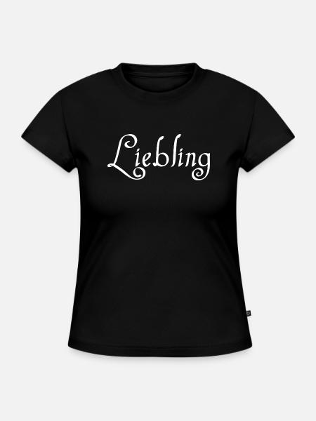 Liebling - SLIM FIT Frauen Organic T-Shirt - Schwarz