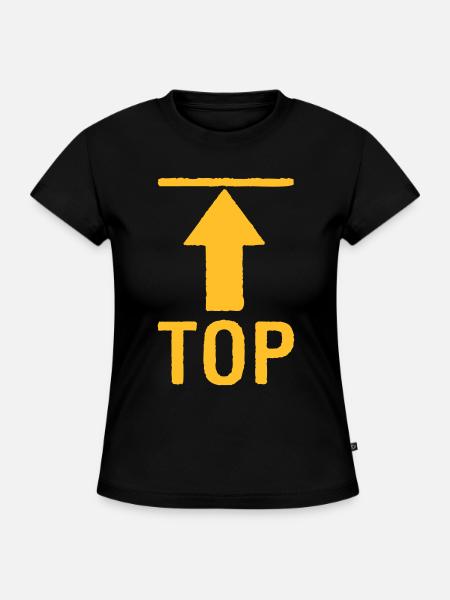 TOP - SLIM FIT Frauen Organic T-Shirt - Schwarz
