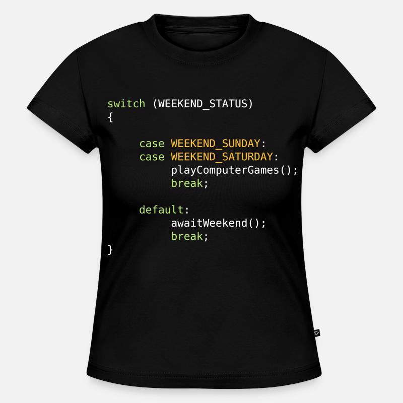 JAVA CODE - SWITCH - GAMING ON WEEKENDS - SLIM FIT Women's Organic T-Shirt - black
