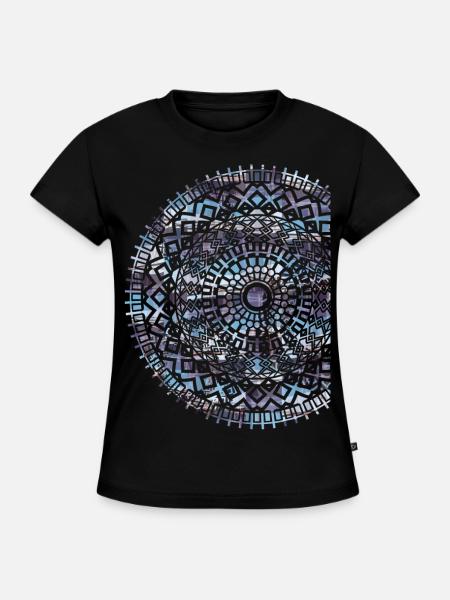 sky - SLIM FIT Frauen Organic T-Shirt - Schwarz