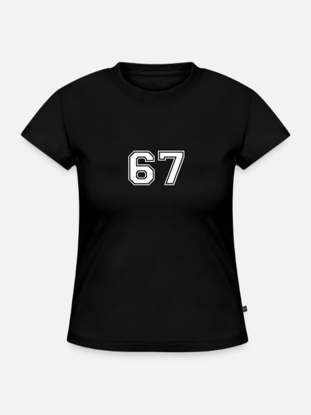 67 - SLIM FIT Frauen Organic T-Shirt - Schwarz