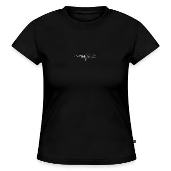 Klassische italienische Stadtbild-Silhouette - SLIM FIT Frauen Organic T-Shirt - Schwarz - Vorne - Selfina (174cm)