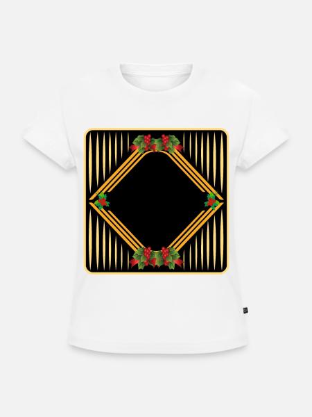 Weihnachten SELBST GESTALTEN - SLIM FIT Frauen Organic T-Shirt - Weiß