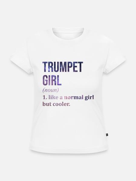 Trompete, Trompete, Trompete - SLIM FIT Frauen Organic T-Shirt - Weiß