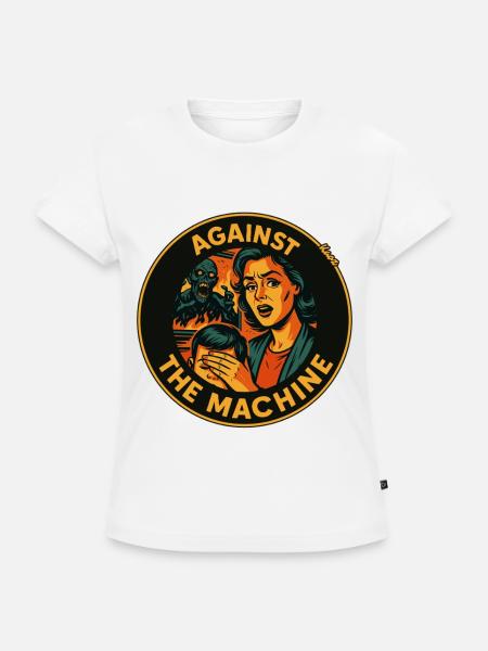 Gegen Die Maschine Eltern - SLIM FIT Frauen Organic T-Shirt - Weiß