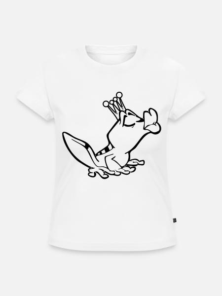 Froschkönig - SLIM FIT Frauen Organic T-Shirt - Weiß