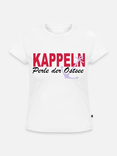 Perle der Ostsee KAPPELN - SLIM FIT Frauen Organic T-Shirt - Weiß