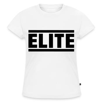 elite_f1 - SLIM FIT Women's Organic T-Shirt - white - Front - Selfina (174cm)