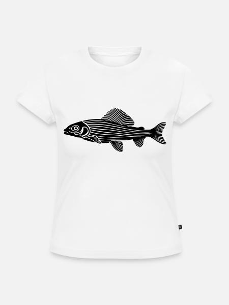 Äsche - SLIM FIT Frauen Organic T-Shirt - Weiß