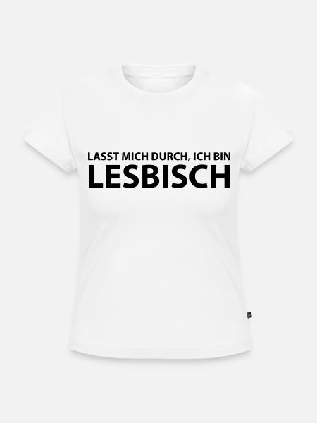 lesbisch - SLIM FIT Frauen Organic T-Shirt - Weiß