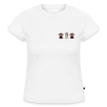 Carne Corso - SLIM FIT Frauen Organic T-Shirt - Weiß - Vorne - Selfina (174cm)