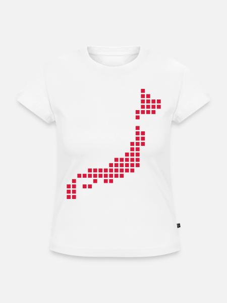 Japan - SLIM FIT Frauen Organic T-Shirt - Weiß