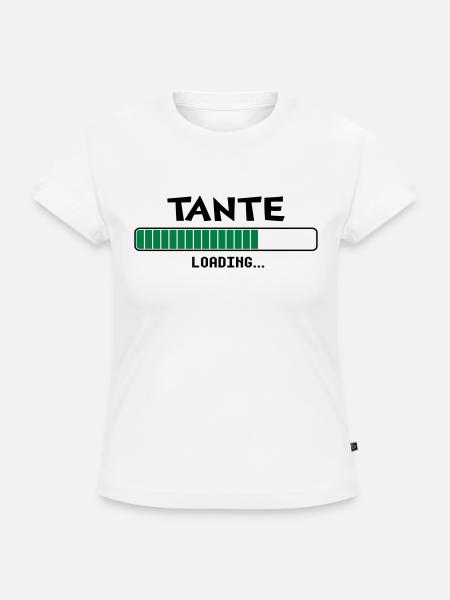Tante loading Ladebalken - SLIM FIT Frauen Organic T-Shirt - Weiß