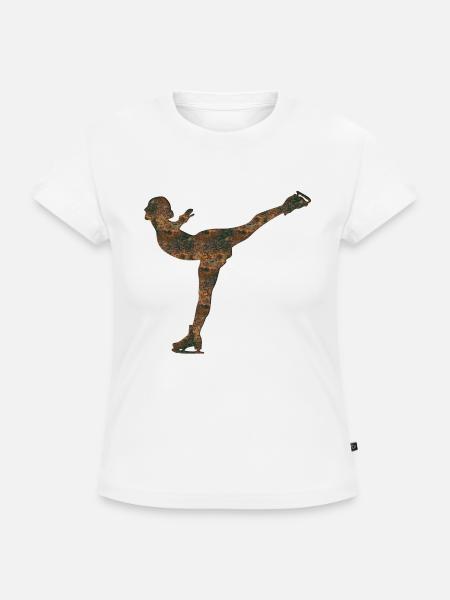 Rost Eiskunstlauf - SLIM FIT Frauen Organic T-Shirt - Weiß