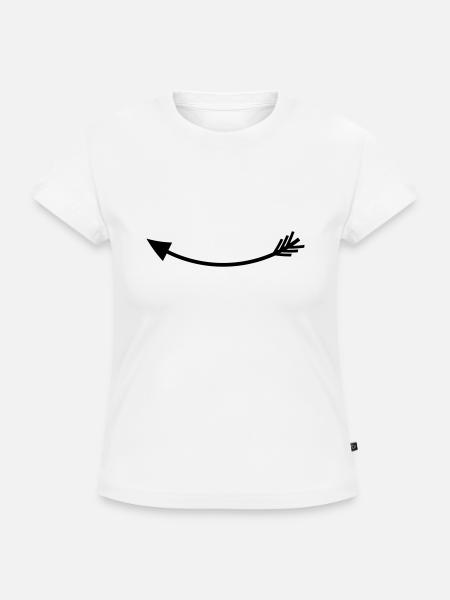 Pfeil links - SLIM FIT Frauen Organic T-Shirt - Weiß