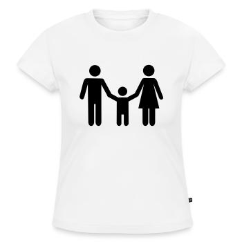 Familie - SLIM FIT Frauen Organic T-Shirt - Weiß - Vorne - Selfina (174cm)
