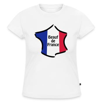 Redneck France - SLIM FIT Women's Organic T-Shirt - white - Front - Selfina (174cm)