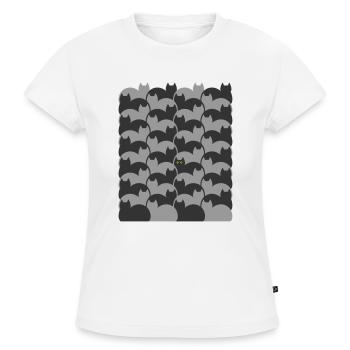 Texture Escher Style Cats - T-shirt bio SLIM FIT Femme - blanc - Devant - Selfina (174cm)