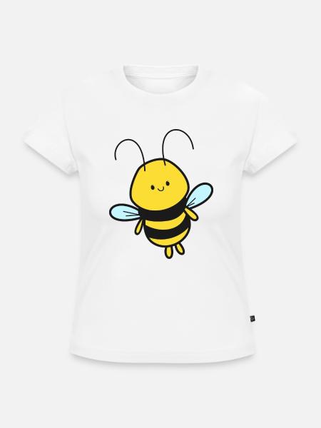 Biene - SLIM FIT Frauen Organic T-Shirt - Weiß