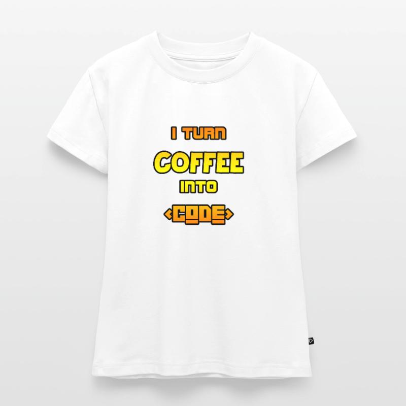 Je transforme le café en code T-shirt bio SLIM FIT Femme