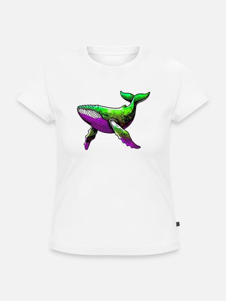 Wal - SLIM FIT Frauen Organic T-Shirt - Weiß