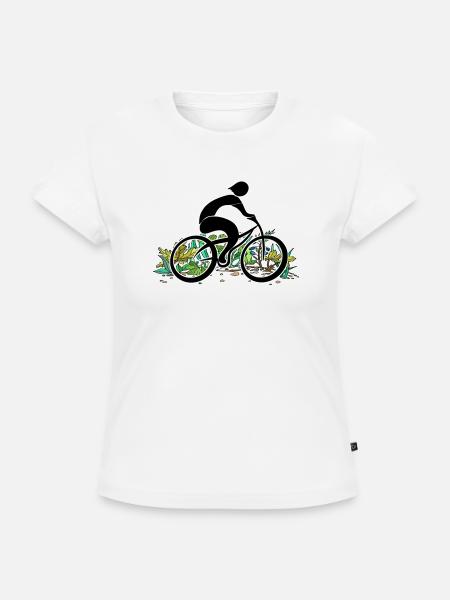 Radfahrer - SLIM FIT Frauen Organic T-Shirt - Weiß
