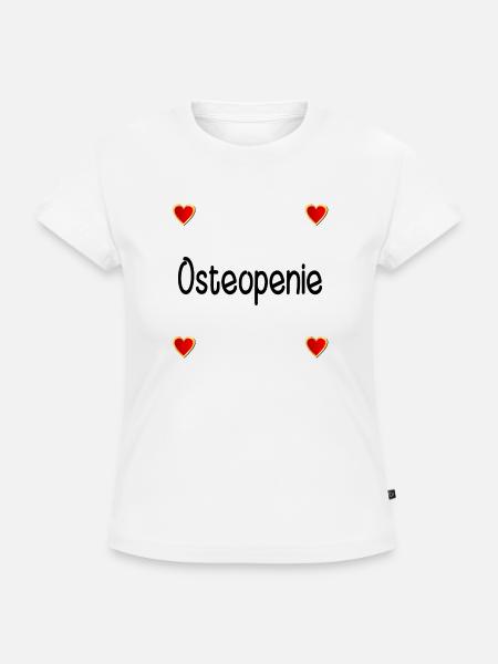 Osteopenie Knochenschwund - SLIM FIT Frauen Organic T-Shirt - Weiß