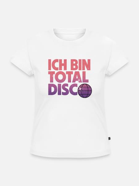 Ich bin total Disco - SLIM FIT Frauen Organic T-Shirt - Weiß