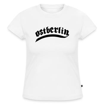 ostberlin city berlin eisbaeren hauptstadt ossi - SLIM FIT Frauen Organic T-Shirt - Weiß - Vorne - Selfina (174cm)