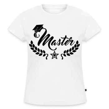Master en - T-shirt bio SLIM FIT Femme - blanc - Devant - Selfina (174cm)