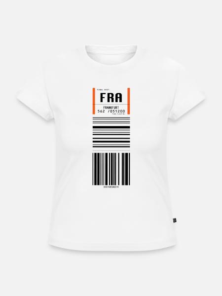 Flughafen Frankfurt FRA - SLIM FIT Frauen Organic T-Shirt - Weiß