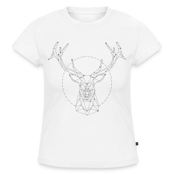 Hirsch Sternbild - SLIM FIT Frauen Organic T-Shirt - Weiß - Vorne - Selfina (174cm)