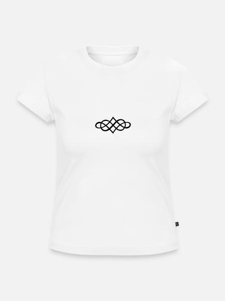 infinity ornament (1c) - SLIM FIT Frauen Organic T-Shirt - Weiß