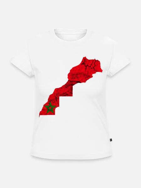 MAROKKO - SLIM FIT Frauen Organic T-Shirt - Weiß