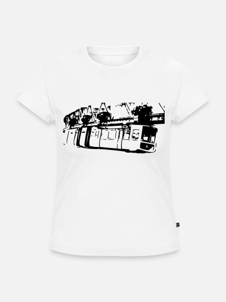 Schwebebahn - SLIM FIT Frauen Organic T-Shirt - Weiß