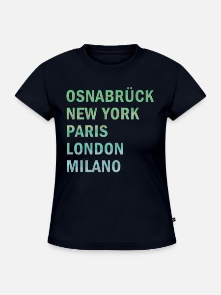 Metropole Osnabrück - SLIM FIT Frauen Organic T-Shirt - Navy