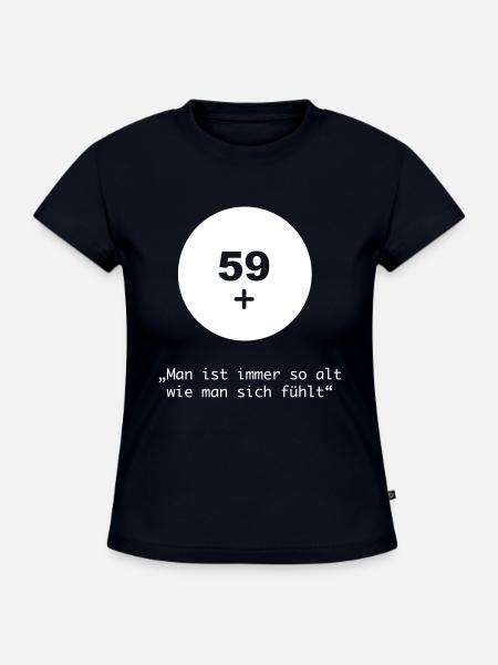 59+ neuundfünzig - SLIM FIT Frauen Organic T-Shirt - Navy
