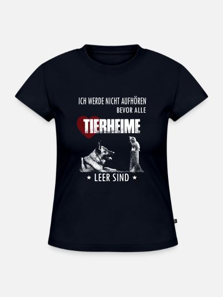 Tierschutz - SLIM FIT Frauen Organic T-Shirt - Navy