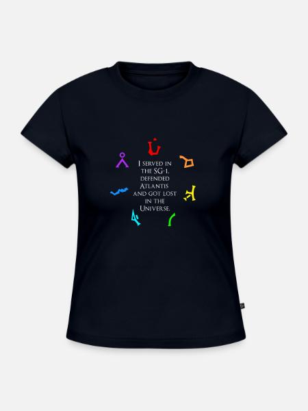 Stargate SG-1 / Atlantis / Universe - SLIM FIT Frauen Organic T-Shirt - Navy