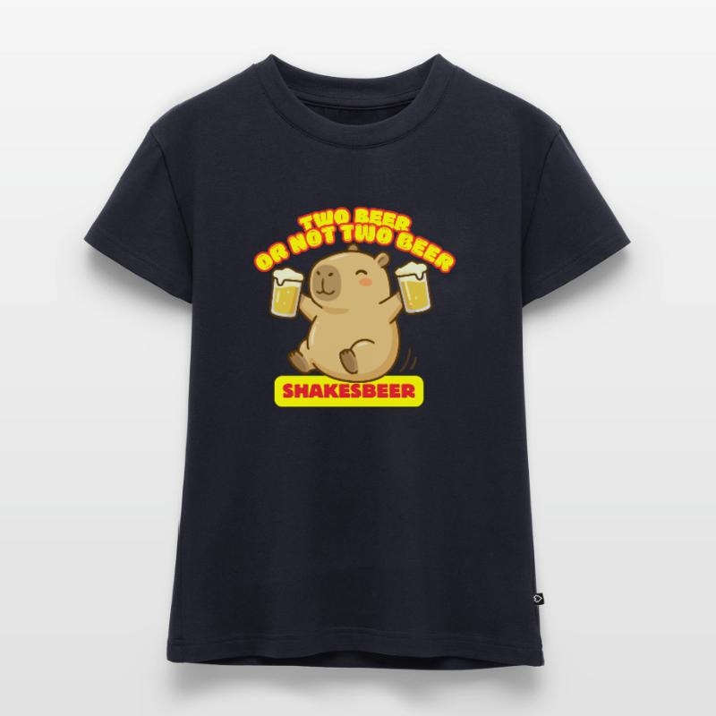 Zwei Bier oder nicht zwei Bier – Shakesbeer – Capybara SLIM FIT Frauen Organic T-Shirt