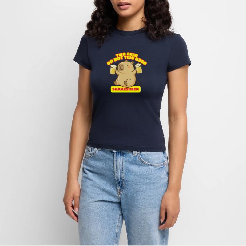 Zwei Bier oder nicht zwei Bier – Shakesbeer – Capybara SLIM FIT Frauen Organic T-Shirt