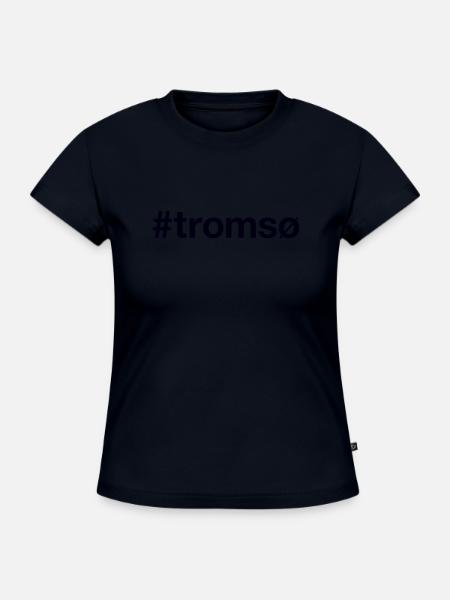 Tromso Norge Norway - SLIM FIT Frauen Organic T-Shirt - Navy