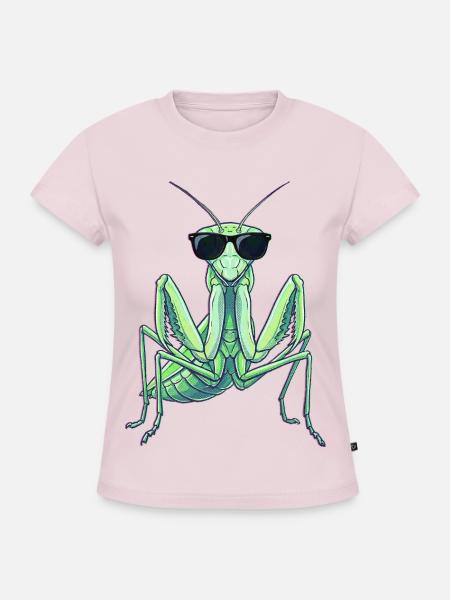 Gottesanbeterin Kung Fu Kampfkunst - SLIM FIT Frauen Organic T-Shirt - Puderrosa