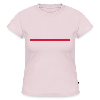 Line - T-shirt bio SLIM FIT Femme - rose poudré - Devant - Selfina (174cm)