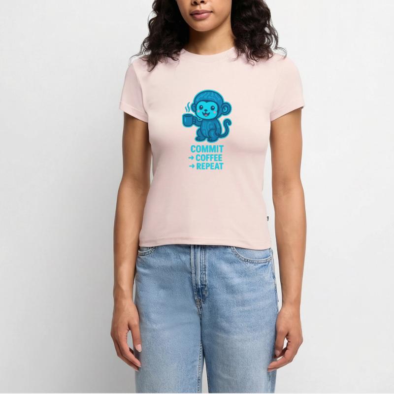 TechMonkey Coffee Rhythm SLIM FIT Women's Organic T-Shirt