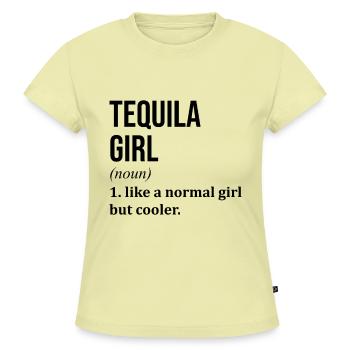 Tequila Tequila Tequila - SLIM FIT Frauen Organic T-Shirt - Buttergelb - Vorne - AI Model Female 172 light (172cm)